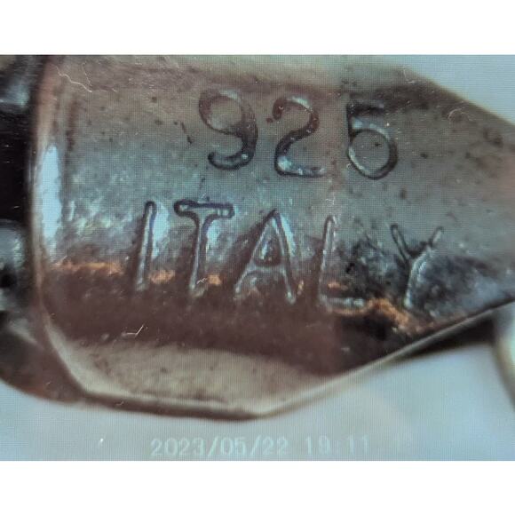 Italian 925 Sterling Silver Mandala Pendant Necklace 22” Boho Statement Milor - Picture 5 of 5